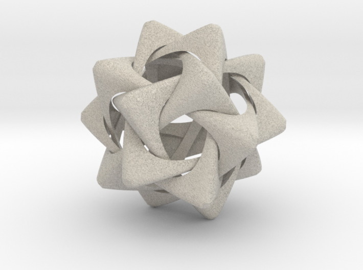 Compound of Five Rounded Tetrahedra 3d printed