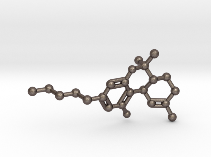 THC Molecule Keychain / Model 3d printed