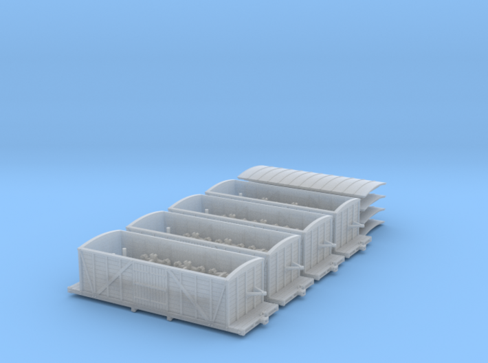 R33 x4 N scale St. Petersburg Moscow boxcar 1847 3d printed