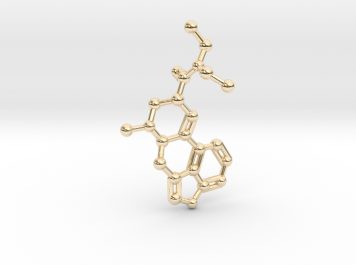 LSD Molecule Keychain / Pendant 3d printed 