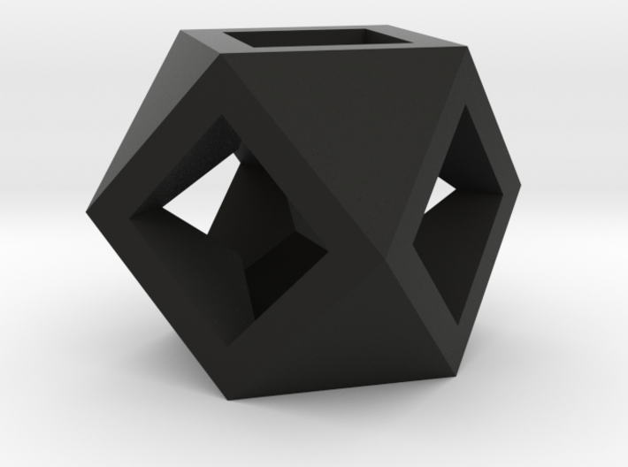 Cuboctahedron - Square Drilled 3d printed