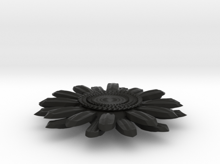 Sunflower Pendant - Bigger Loop 3d printed