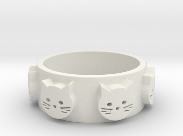 Ring of Seven Cats Ring Size 7 3d printed
