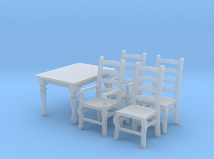 1:48 Farmhouse Table &amp; Chairs 3d printed