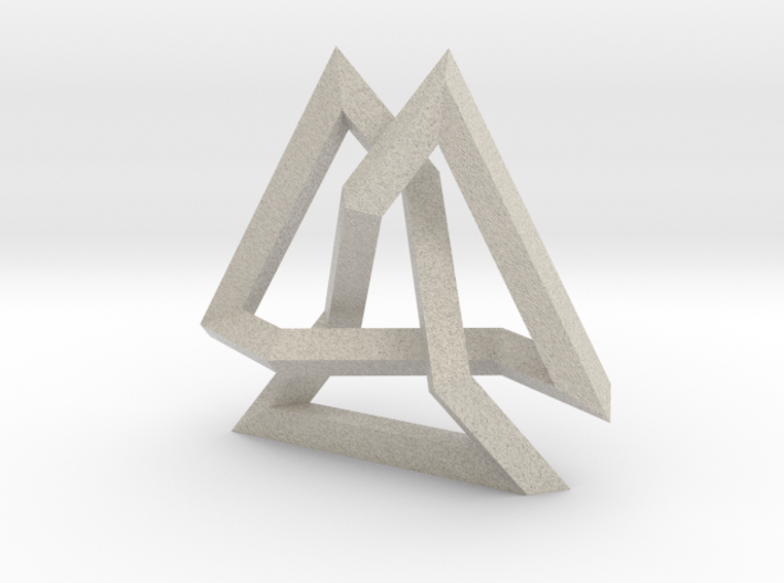Trefoil Knot inside Equilateral Triangle (Large) 3d printed