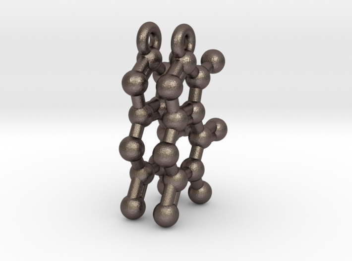 Earrings (Pair)- Molecule- Caffeine 3d printed