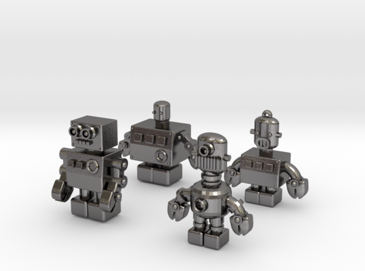 3D Printing Retro Robots Collection 3d printed