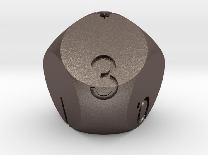 D7 3-fold Sphere Dice 3d printed