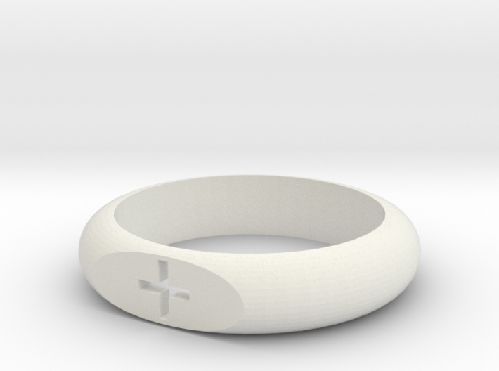 Flat Face Plus Ring (Size 9) 3d printed