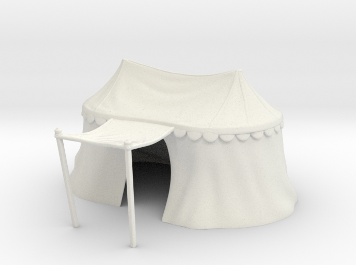 Medieval double tent for 25mm miniatures 3d printed