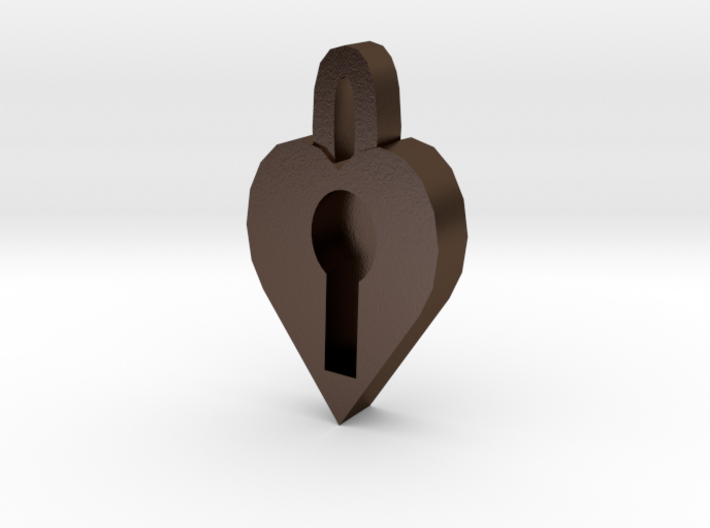 lock heart pendant more printable 3d printed