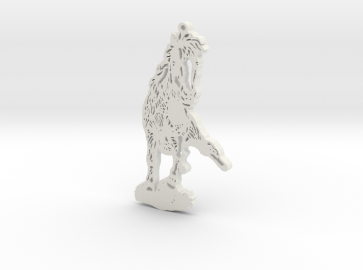 &quot;Cherry the miniature trick horse sits&quot; pendant or 3d printed