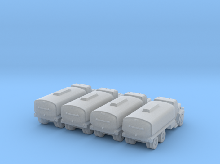 Mack Water Tanker - Set of 4 - Zscale 3d printed