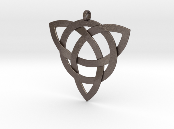 Large Celtic Knot Pendant (Inverted Triquetra) 3d printed