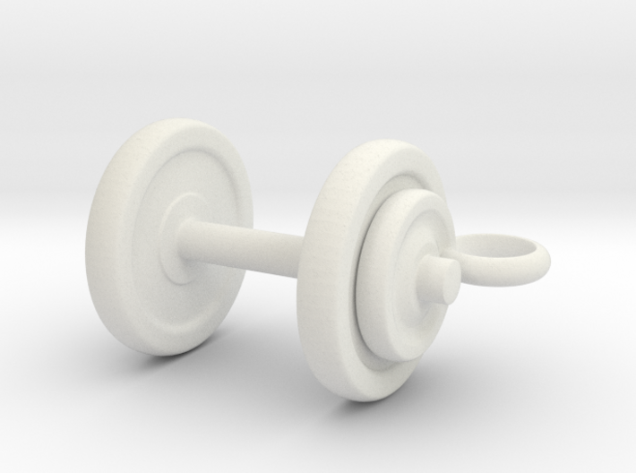 Tiny Dumbbell Pendant 3d printed 