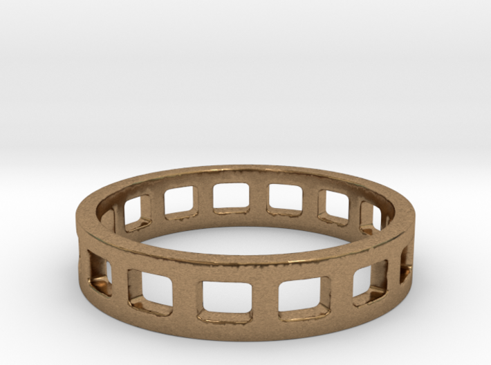 Geometric Rectangles Ring Modern Jewelry 3d printed