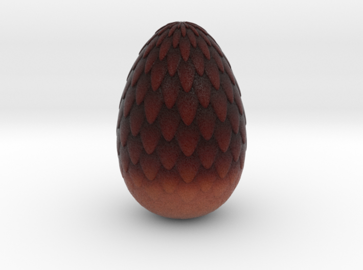 6cm Red Dragon Egg (solid) 3d printed 