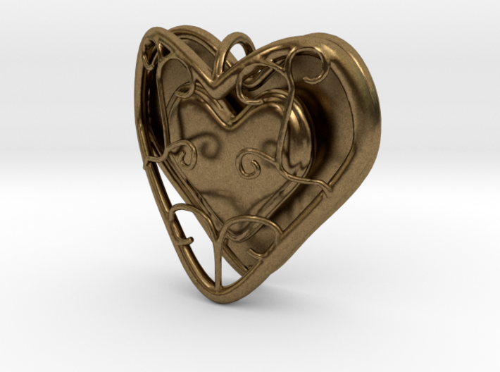 Heart Container Pendant 3d printed