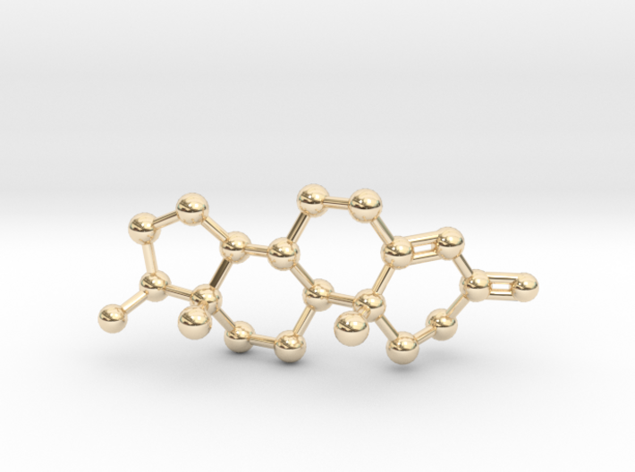 Testosterone Molecule Necklace BIG 3d printed