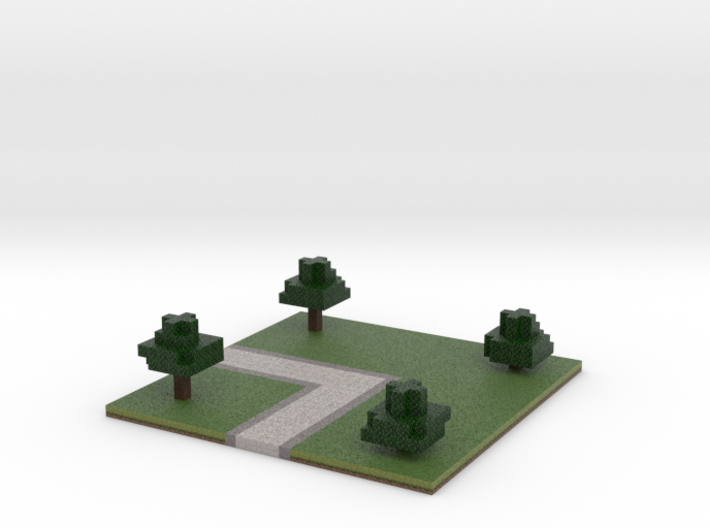60x60 L path (trees) (2mm series) 3d printed