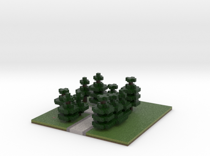 60x60 L path (pine trees) (2mm series) 3d printed 