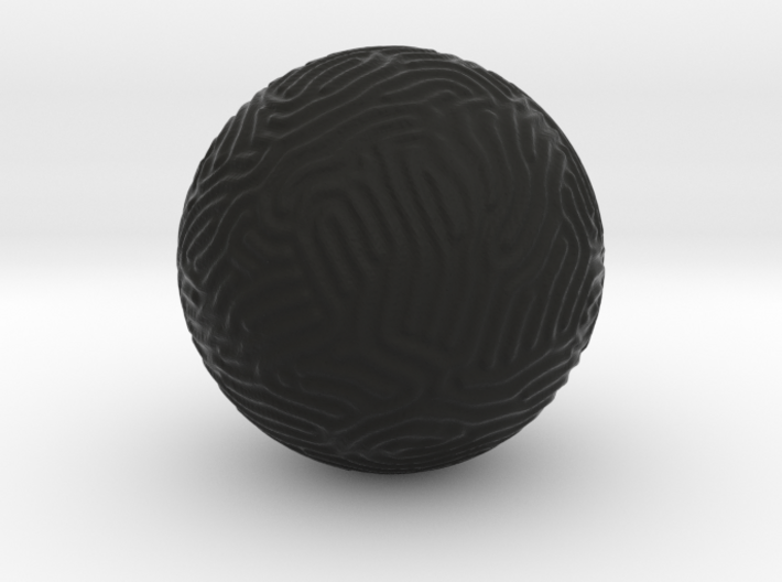 Reaction-Diffusion Sphere, segs=75 3d printed