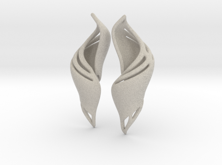 Chrysalis Shell Earrings. 3d printed