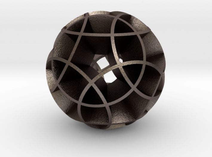 Rhombicosidodecahedron (wide) 3d printed