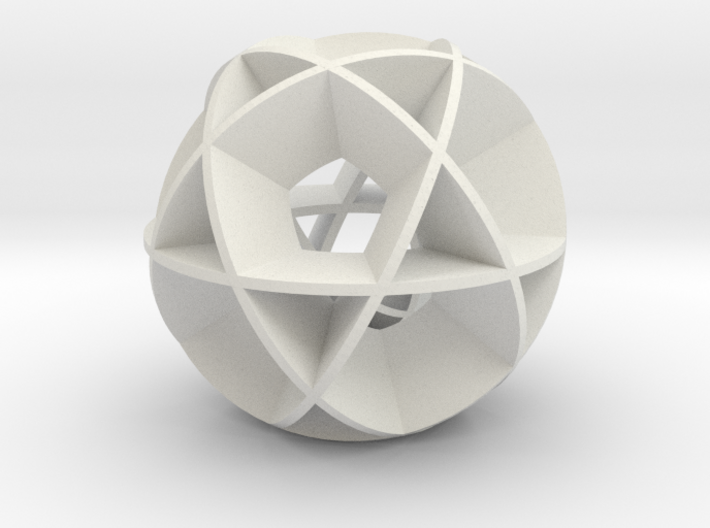Icosidodecahedron (wide) 3d printed