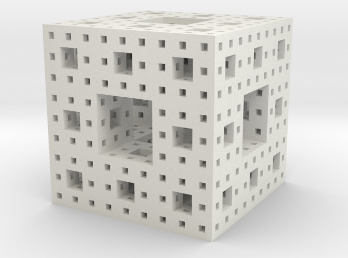 Menger Sponge 3 iterations 3d printed