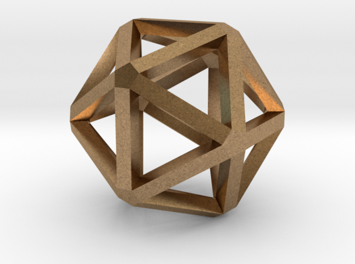 Icosahedron Thick Wireframe 25mm 3d printed