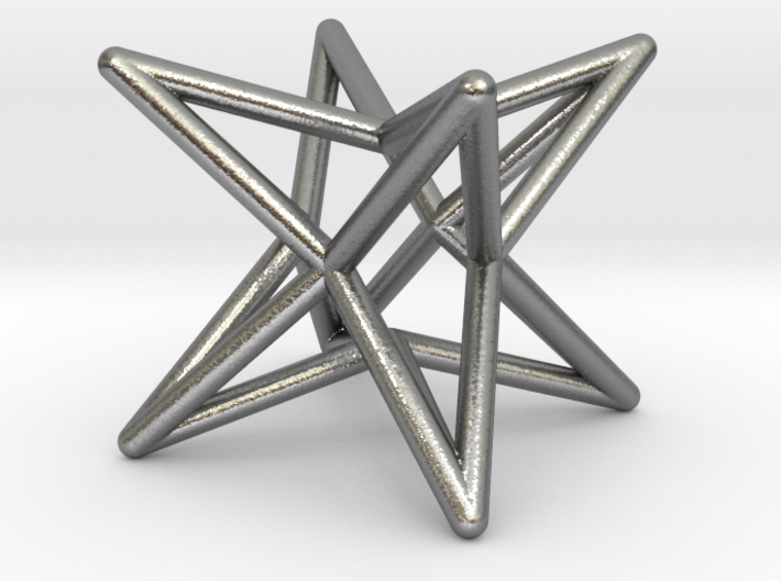 Octahedron Star Earring 3d printed