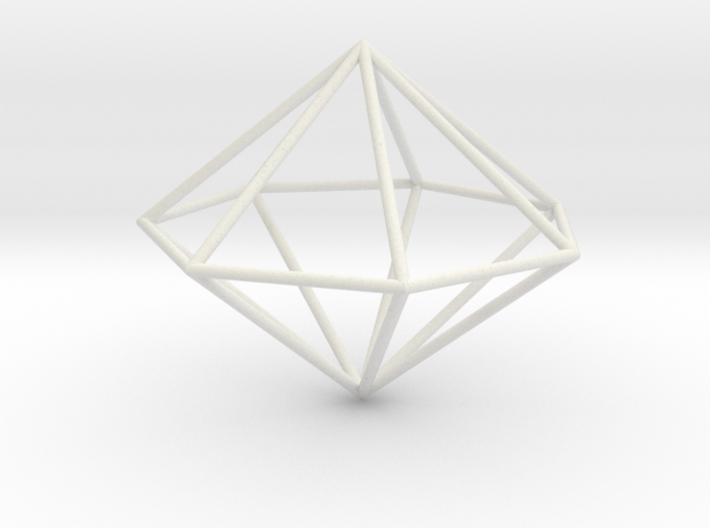 heptagonal dipyramid 70mm 3d printed