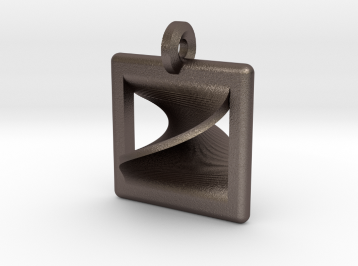 moebius square pendant 3d printed