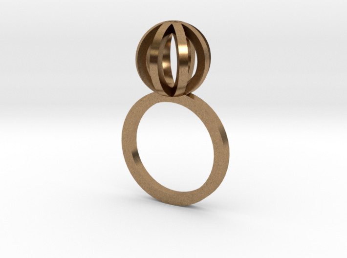 Sphere outlines ring 3d printed
