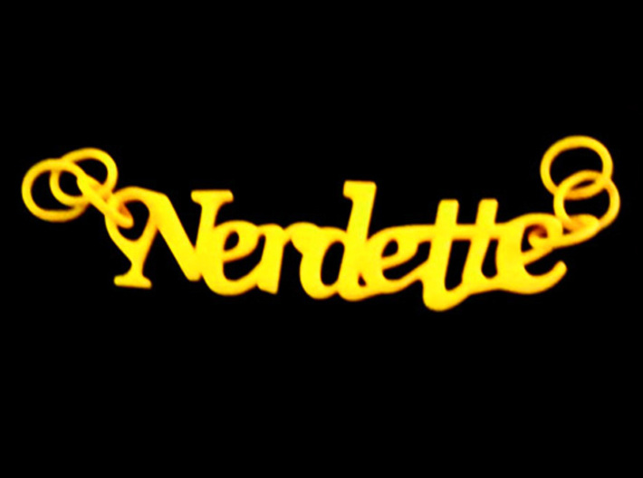 Nerdette Pendant 3d printed