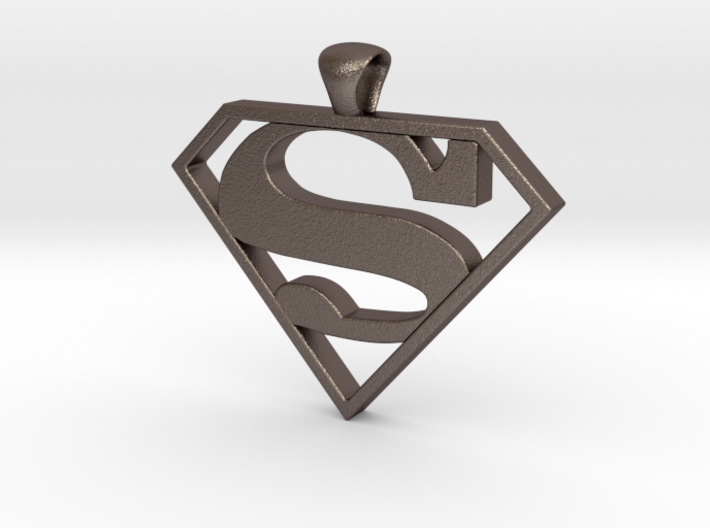 superman pendant 3d printed
