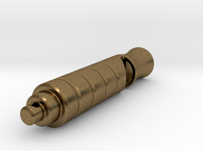 Survival Whistle 1 (Silver/Brass/Plastic) 3d printed