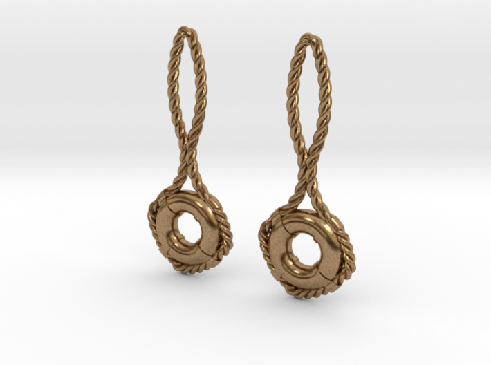 Lifebuoy earrings 3d printed