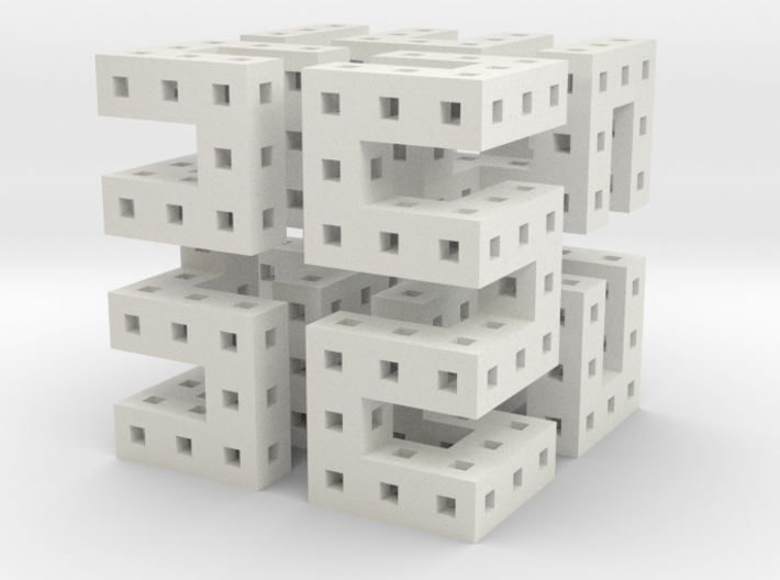 Hilbert Cube 3d printed