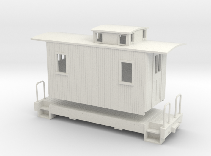 ON30 18 ft Small caboose 3d printed