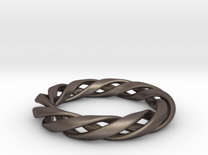 Toroid Spiral (3-strand, 1-piece, 2.0mm thickness) 3d printed