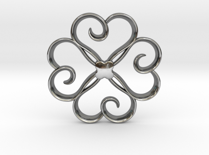 The Clover Pendant 3d printed