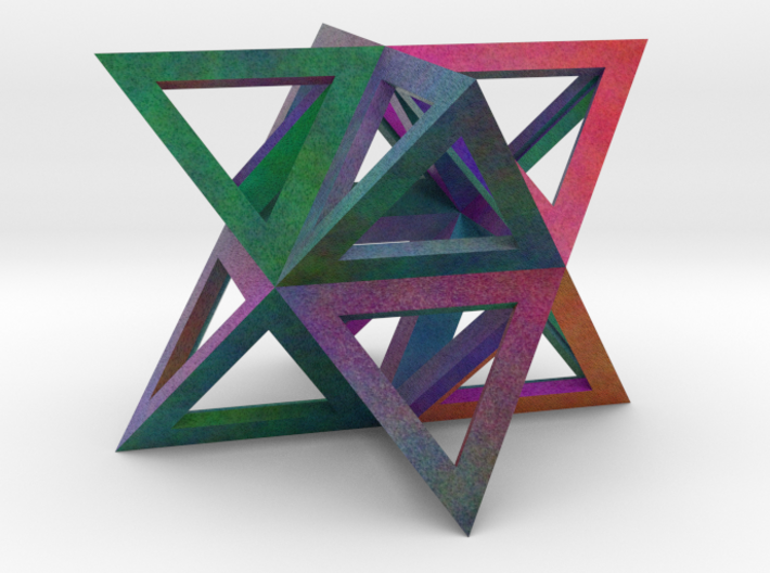 Colorful Stellated Octahedron Frame 3d printed