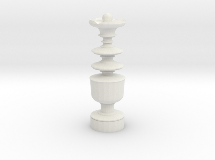 Smaller Staunton King Chesspiece 3d printed