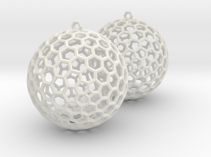 Polyhedron Cage Earring 3d printed