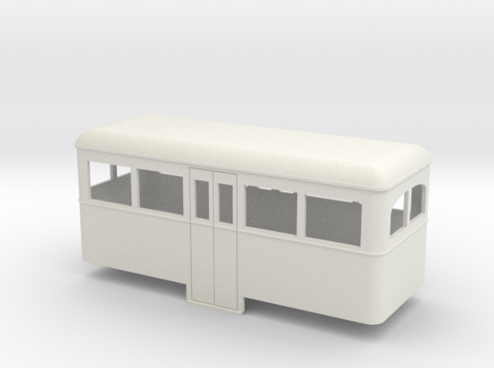 O9/On18 rail bus center car 3d printed