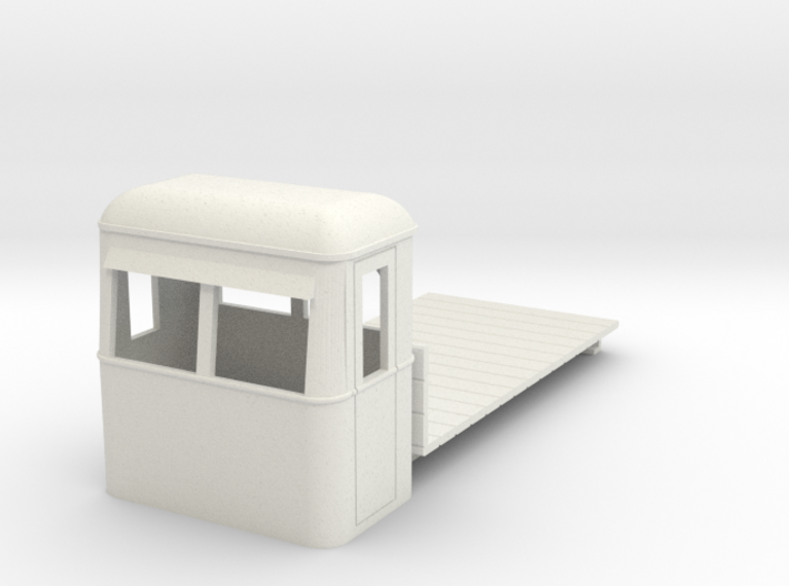 O9/On18 rail bus flatbed freight 3d printed