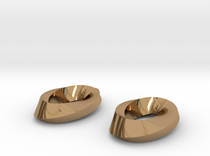 Moebius Earrings 3d printed
