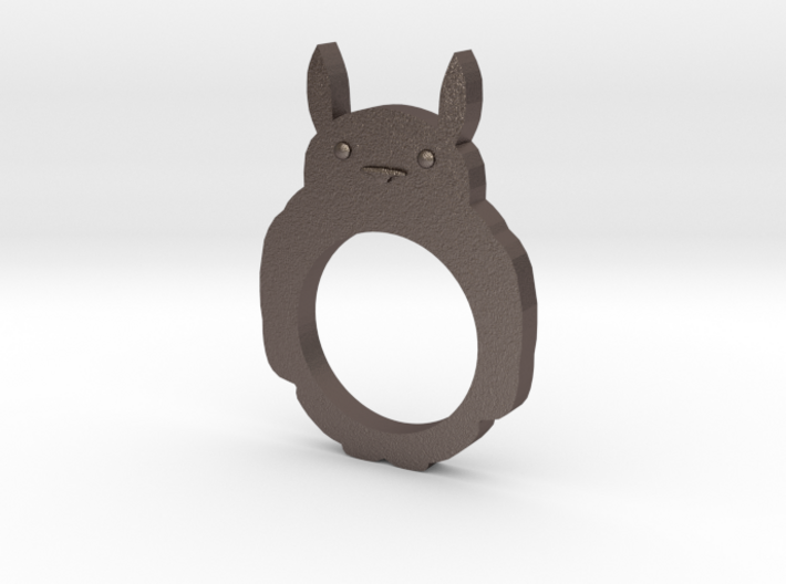 Totoro 2D Ring - Size 8 3d printed